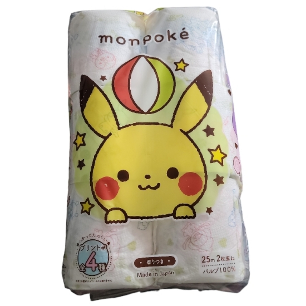Pokemon Toilet Paper Double Pokémon Print 12 Rolls Set
